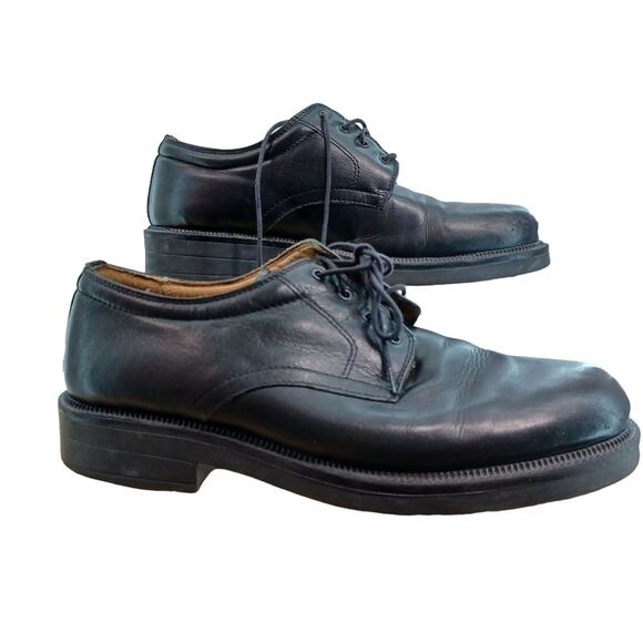Ease by Florsheim Black Lace Up Oxfords Made in Italy Size 10 D - Picture 1 of 9